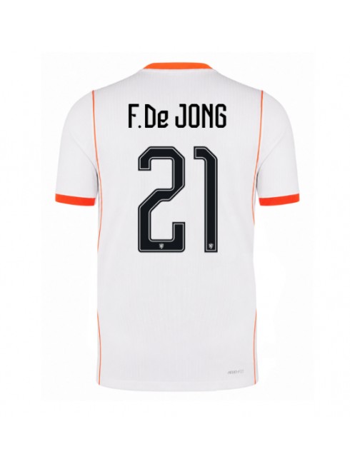 Nederländerna Frenkie de Jong #21 Replika Borta Kläder VM 2026 Kortärmad Nederländerna Frenkie de Jong #21 Replika Borta Kläder VM 2026 Kortärmad